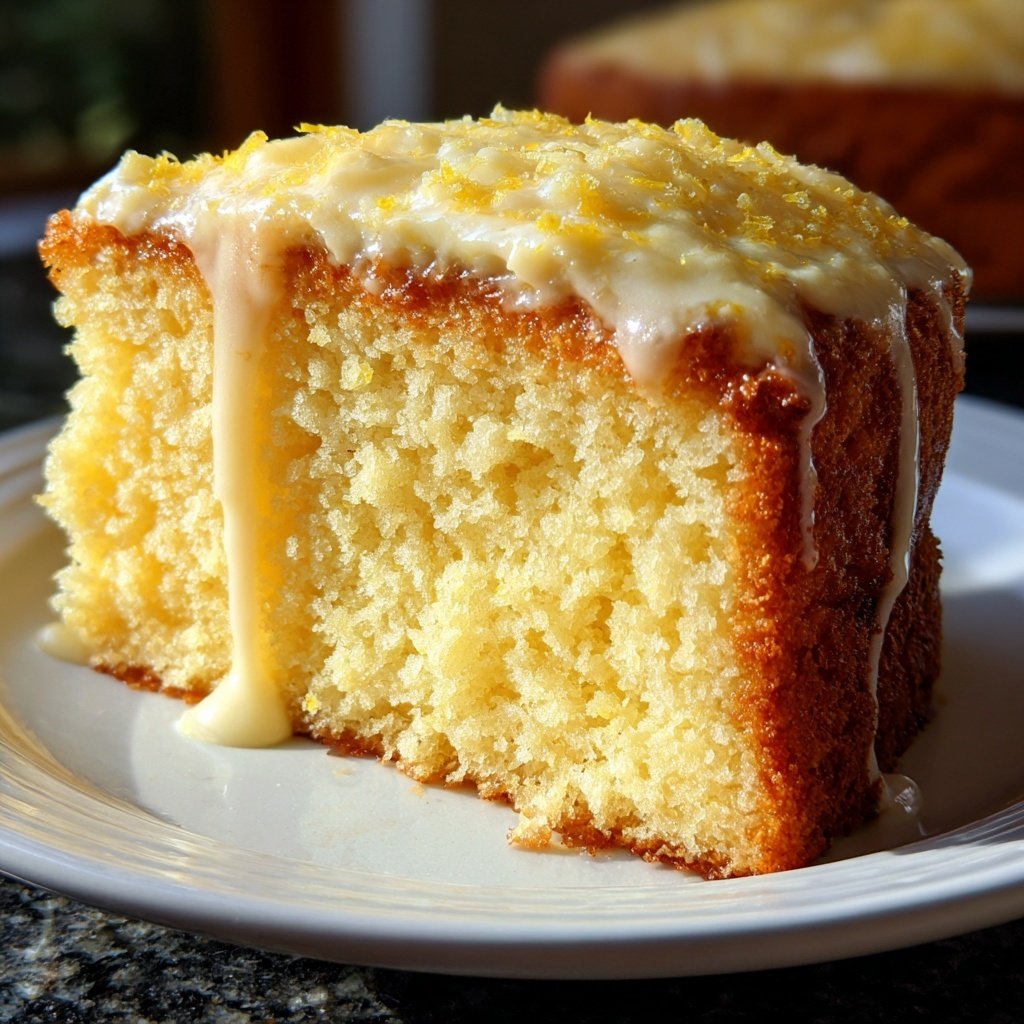 Zitronenkuchen mit Frischkäse-Topping
