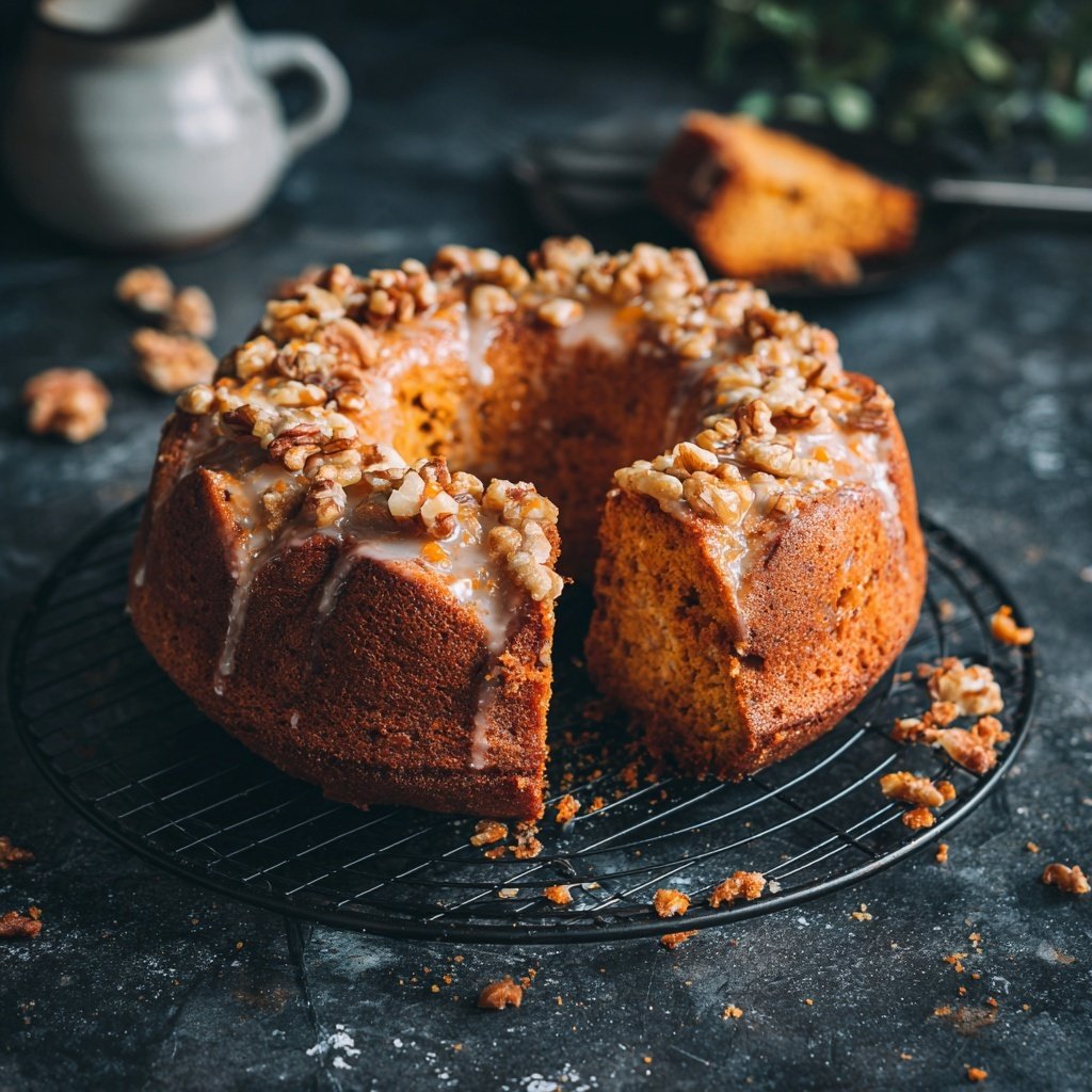 Karottenkuchen Mit Honig Glasur