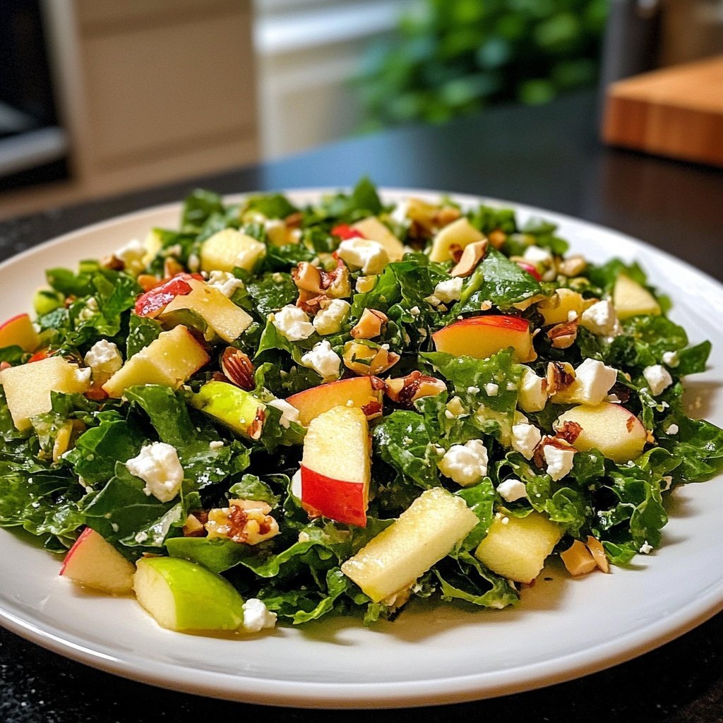 Brokkoli-Salat mit Äpfeln, Nüssen & Feta – Knackig & frisch