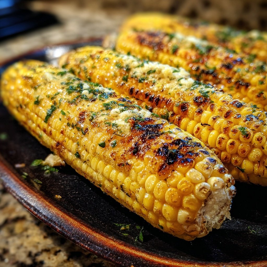Gegrillte Maiskolben Mit Kräuterbutter