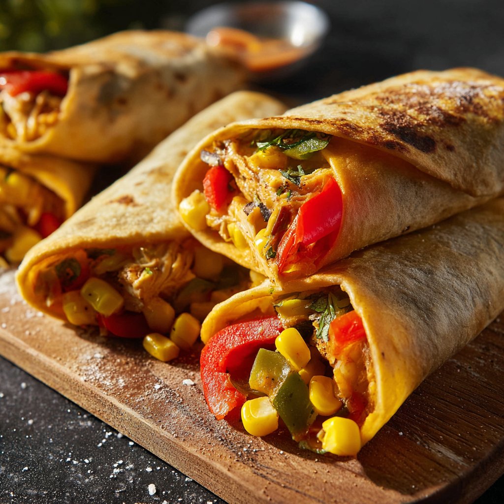 Wraps mit Mais und Paprika