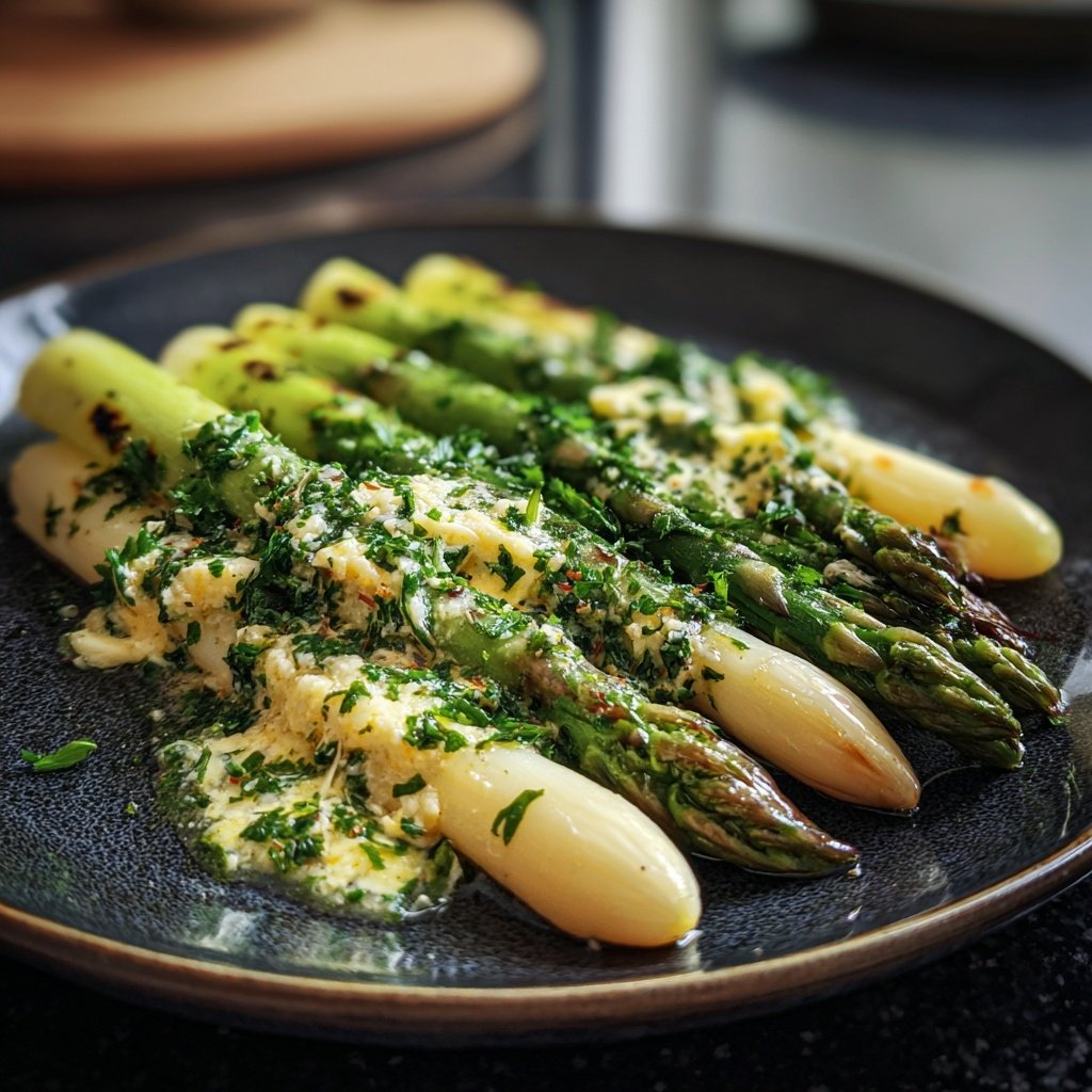 Grüner Spargel Mit Kräuterbutter