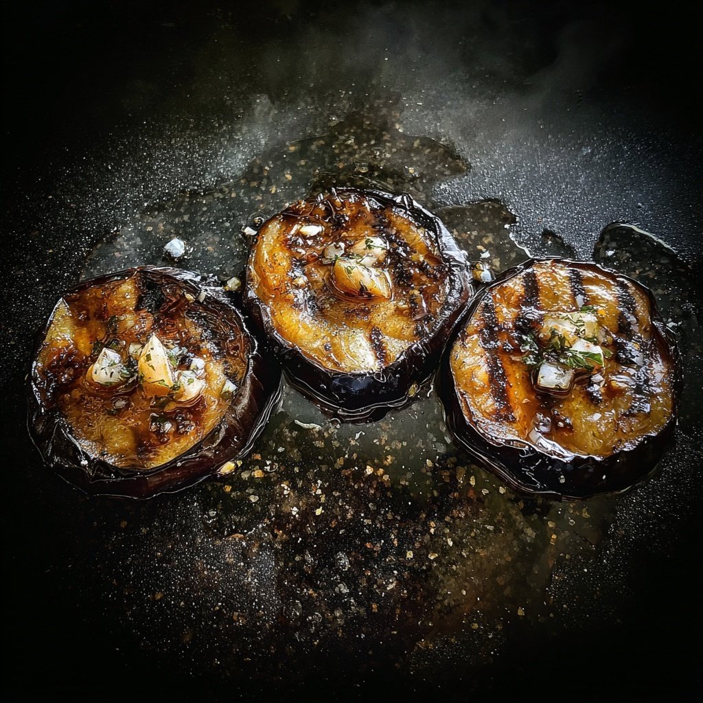 Gegrillte Auberginen Mit Knoblauch