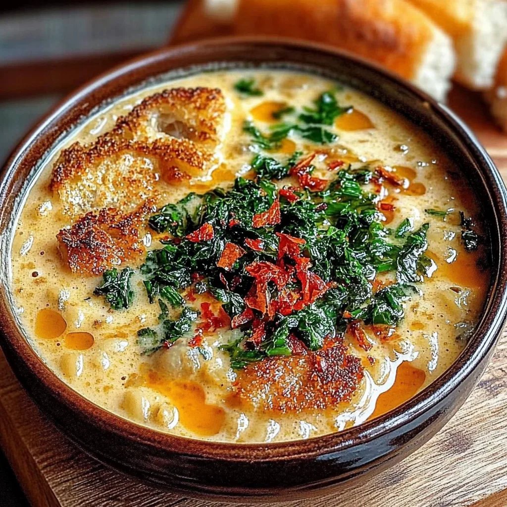 Cremige toskanische weiße Bohnensuppe