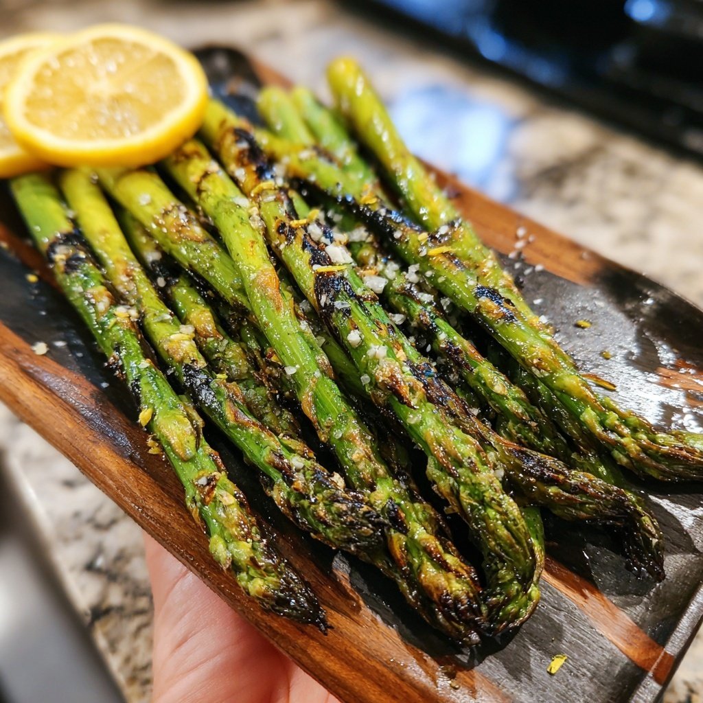 Gegrillter Spargel Mit Zitronen Öl