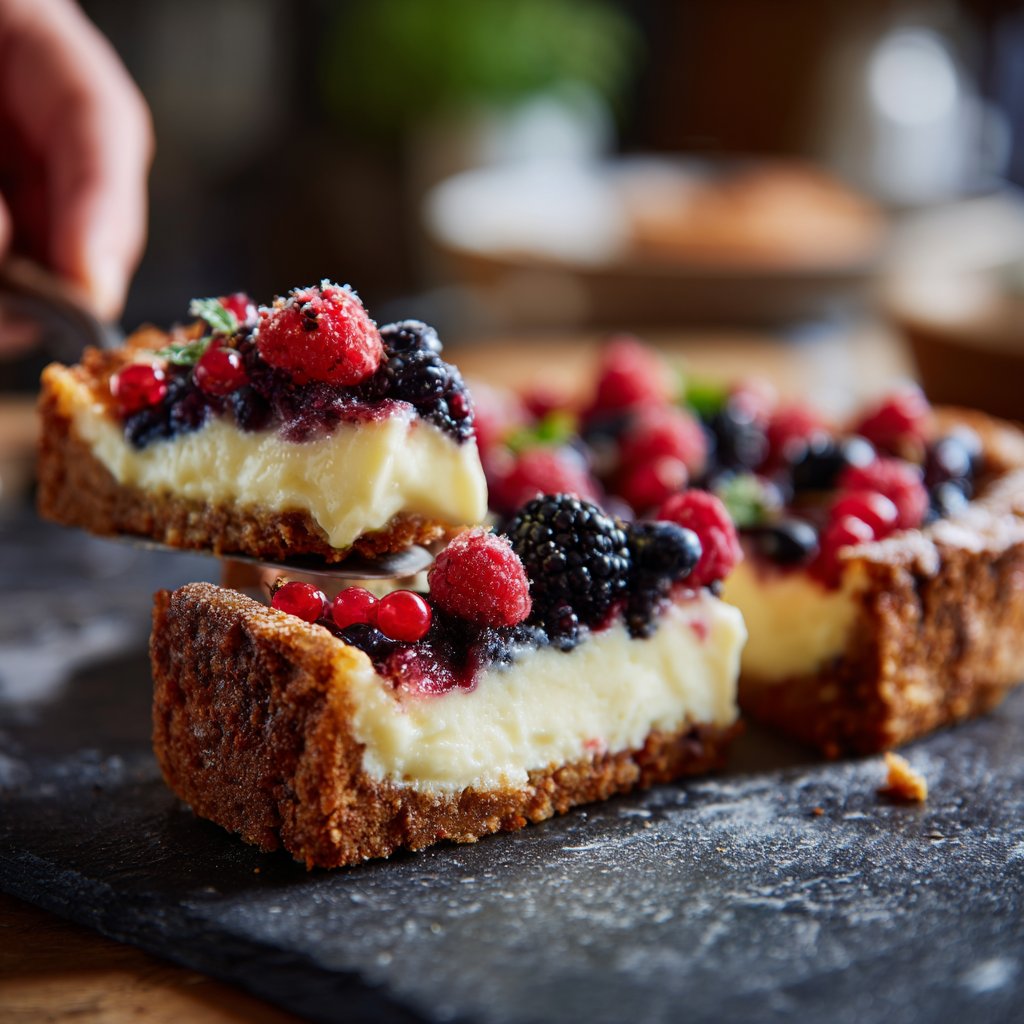 Blechkuchen mit Quarkcreme