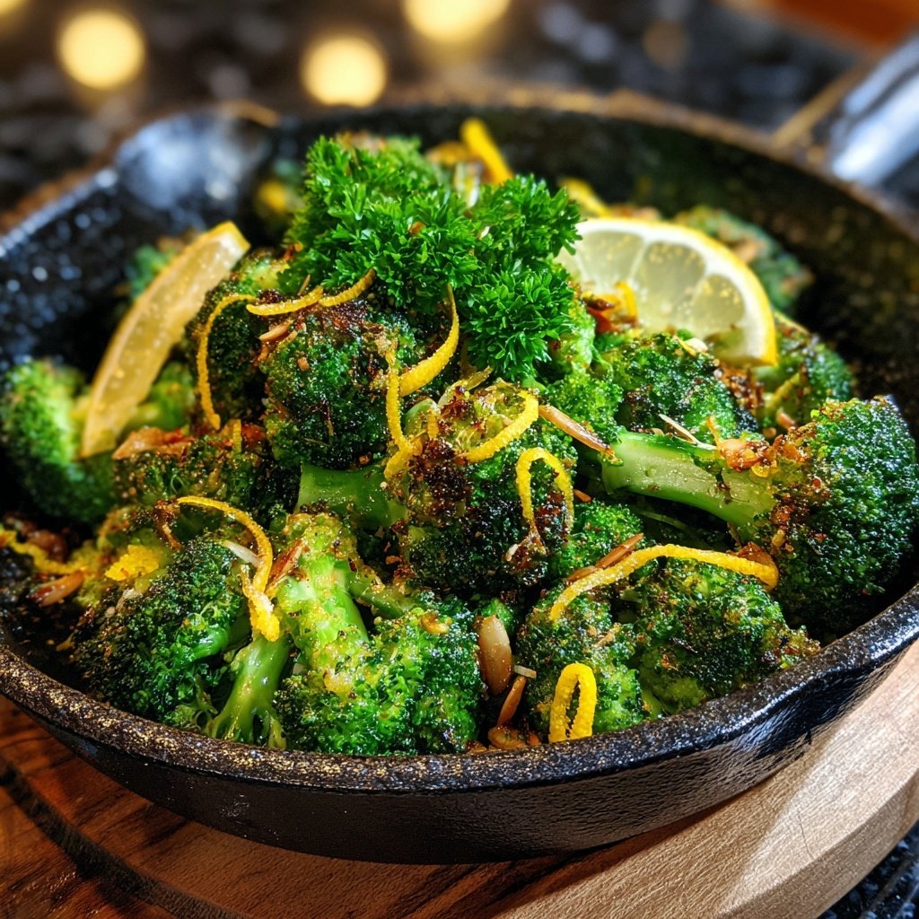 Brokkoli Mandel Pfanne Mit Zitronenzeste