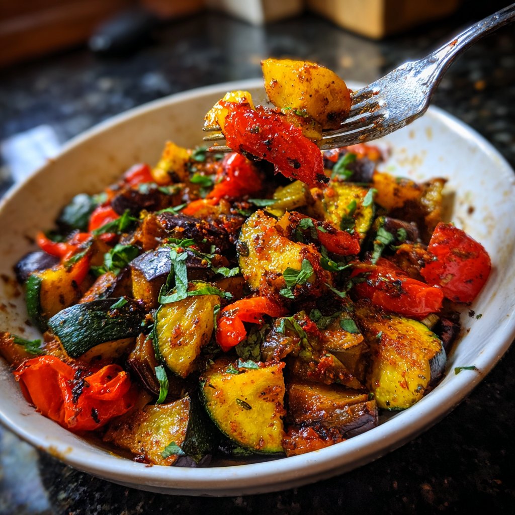 Auberginenpfanne pikant