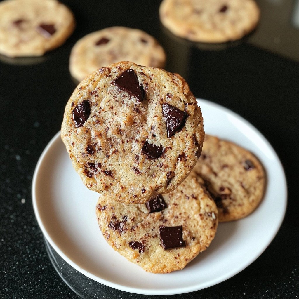 Weiche Mandel-Zimt-Cookies mit dunkler Schokolade
