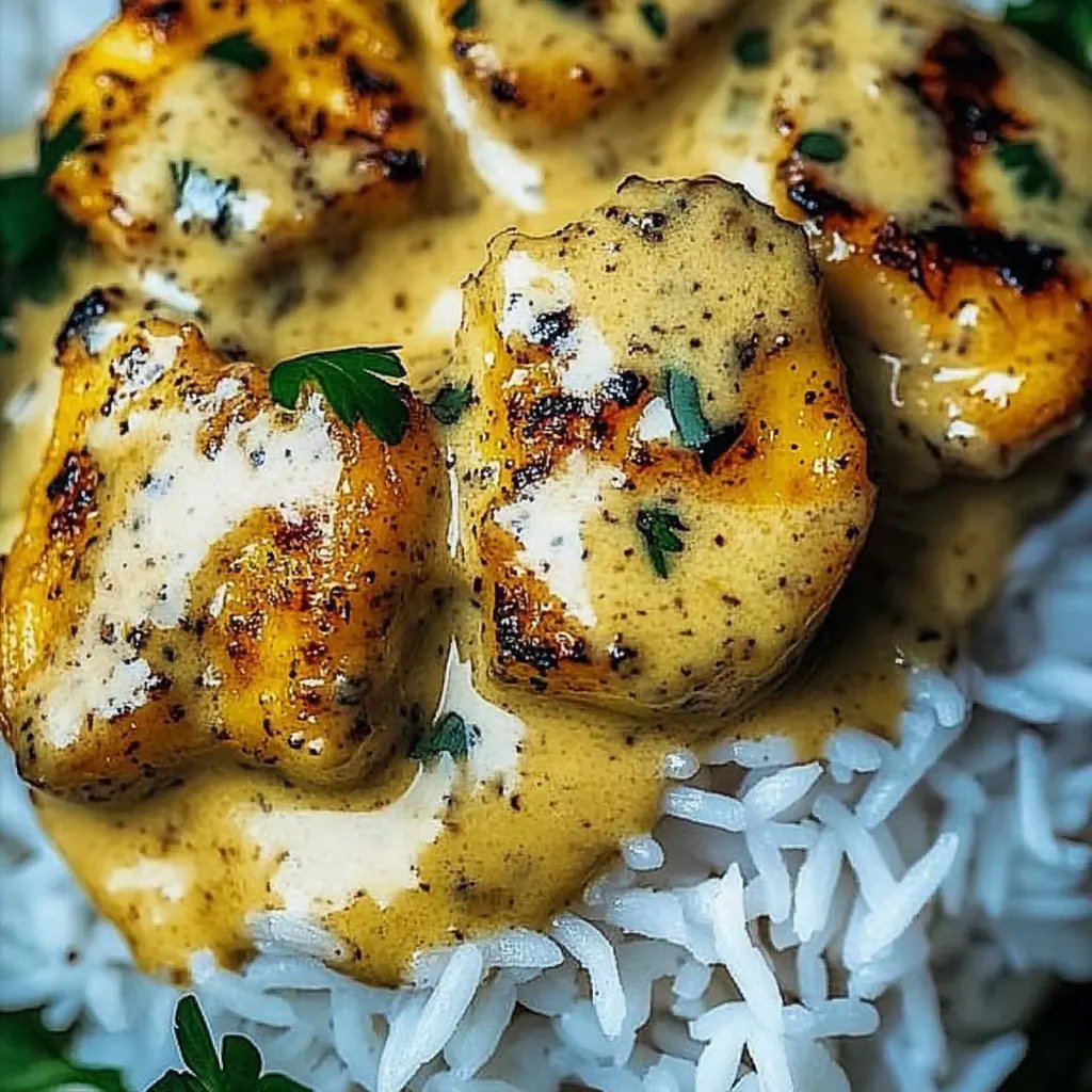 Schnelles Honig Senf Hähnchen mit Reis